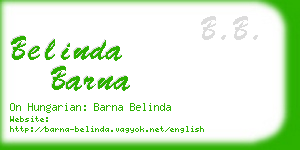belinda barna business card